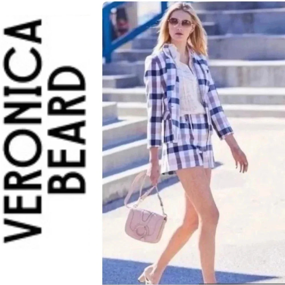 Veronica Beard Blue Plaid Blazer